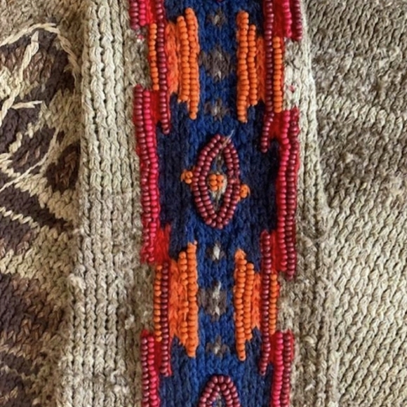 Ralph Lauren Handknit Southwestern Indian Head Blanket Cardigan Poncho XXS Japan - Picture 5 of 13